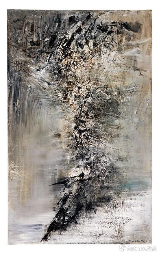 赵无极《24.03.59-31.12.59》布面油画 162.3×99.5cm 1959年 2017香港保利秋拍成交价:6136万港元
