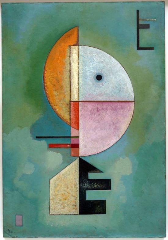 康定斯基,《向上》,1929,藏于佩吉·古根海姆博物馆