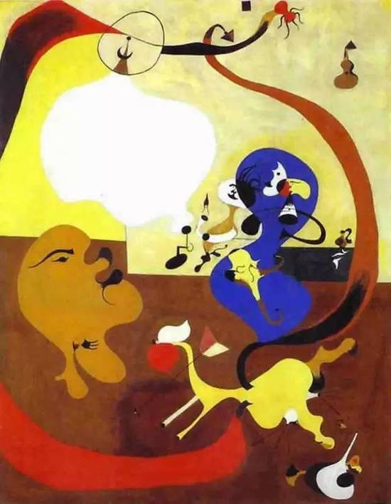 米罗,《荷兰内政部》,1928,藏于佩吉·古根海姆博物馆