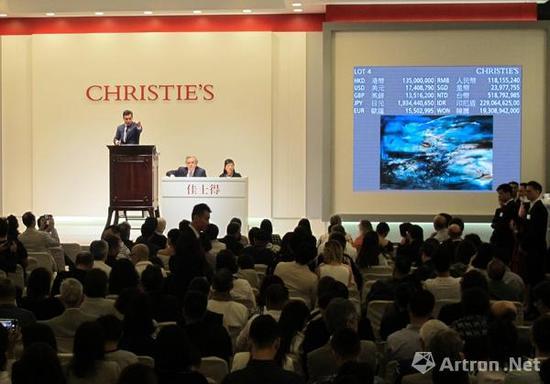 2017年香港佳士得春拍中,赵无极《29.09.64》以1.528亿港元,刷新了其拍卖纪录