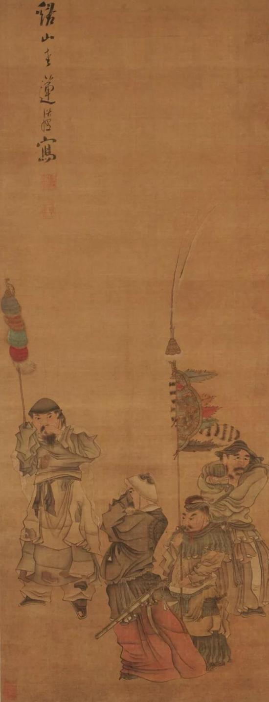 陈洪绶《苏李泣别图》,约1635年,BAMPFA馆藏