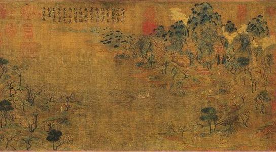 图:《游春图》,展子虔,隋