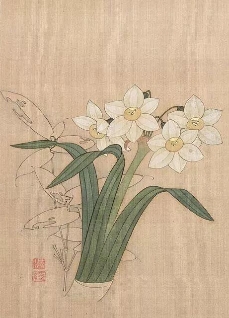 陈洪绶《山水花鸟册页》局部,1630-1632年,BAMPFA藏,高居翰旧藏