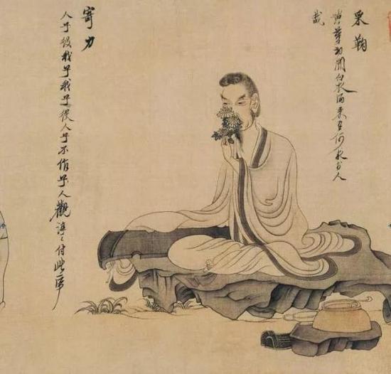陈洪绶《陶渊明归去来图》局部,1650年,美国檀香山美术学院藏