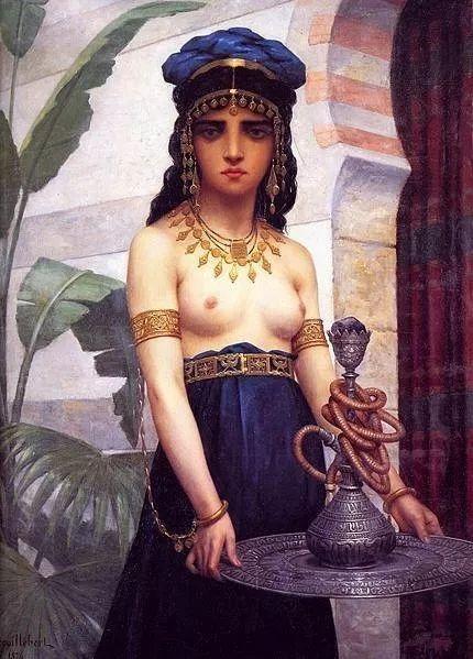 保罗‧德西雷‧特鲁伊贝尔Paul DésiréTrouillebert (1829-1900) 《赫林之女仆》,1874年法国 110cm×97cm 布、油彩朱尔斯‧谢雷艺术博物馆藏