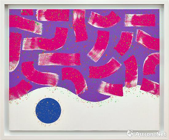 萧勤《光之跃动17》压克力彩画布 130×160cm 1964年作 2017年香港苏富比以598万港元成交,刷新了艺术家拍卖纪录