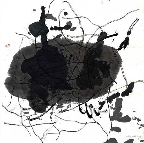 抽象水墨文人画系列选:吟风弄月-2006年