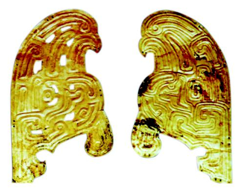 Ⅱ型流失到法国的我国秦人鸱枭鸟形金饰片1878