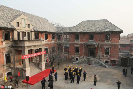 2013年,宝蕴楼展开为期一年半的修缮。(图片来源:东方IC)