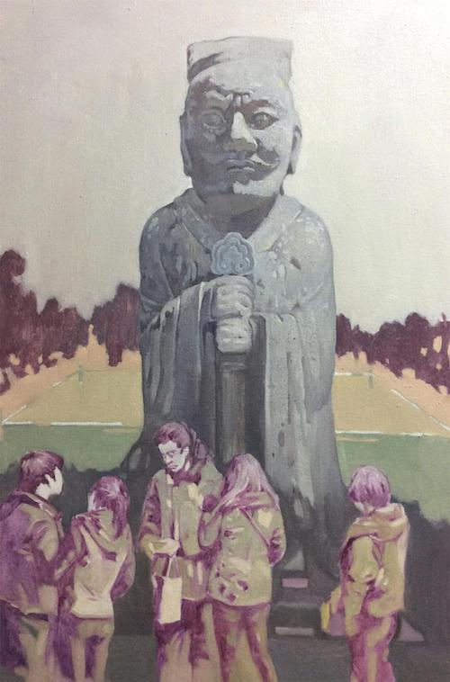 《石刻温度》90×60cm 布面油画 2013年
