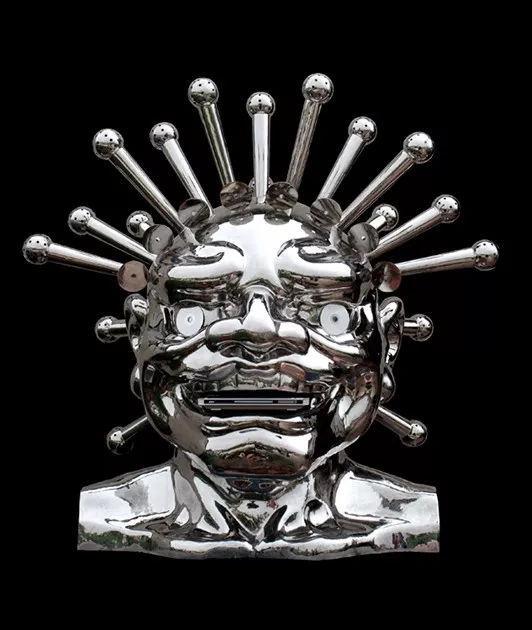 《2008后金钢系列作品》后金刚之三 180x150x130cm 不锈钢 2008