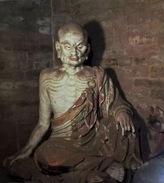 ▲北宋山西长子崇庆寺彩塑罗汉