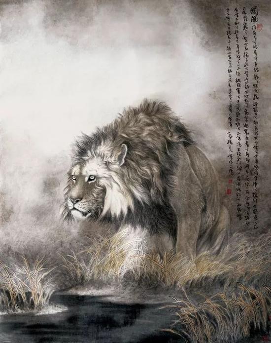 National Spirit 国风, 1999, ink and watercolor on paper, 180 x 144 cm © 曹俊