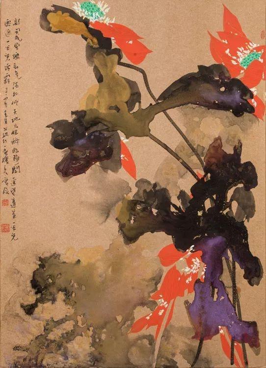 Poetry’s Evocative Power over Wind and Fog 诗句成风, 2014, ink and watercolor on paper, 108 x 78 cm ©曹俊