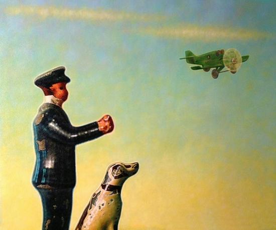 Peter Drake,Station Master 2014,Acrylic on Canvas,42 x 52 inches