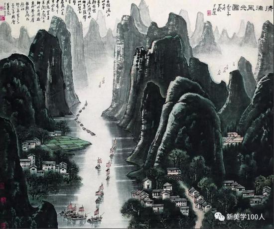 李可染1977年作《漓江山水》在北京翰海1995春拍以242万元成交