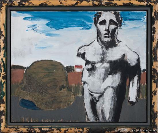 吕佩尔兹《尤利西斯》(Ulysses),81 x 100 cm,综合材料,布面油画,2011