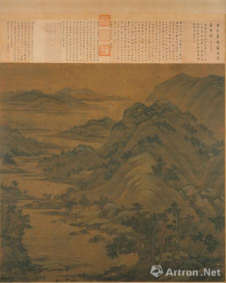龙宿郊民图 五代南派 董源,绢本,设色,现藏于台北故宫博物院