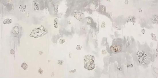 晨虂之一,纸本水墨,140x70cm,2019