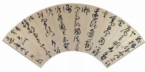 詹景凤 《草书五律诗扇页》 浙江省博物馆藏