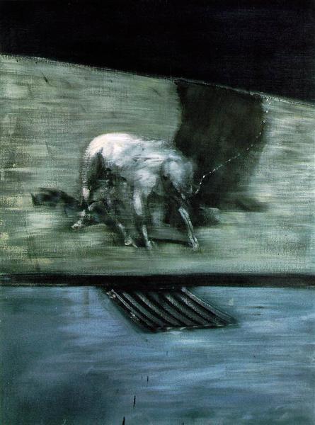 《人和狗》(Man With Dog),1953 弗朗西斯·培根