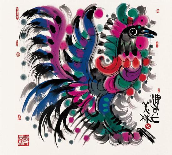 韩美林生肖作品:戌狗