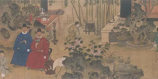 吕纪、吕文英绘《竹园寿集图》局部 故宫博物院藏