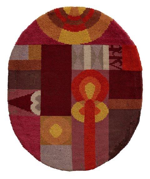 苏菲·陶柏-阿尔普,《Oval Composition With Abstract Motifs》