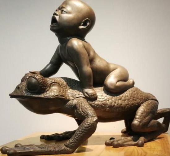 董书兵《行者》47x27x33cm 铸铜 2008