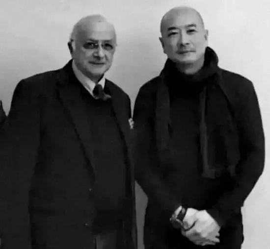 傅榆翔与桑福先生合影