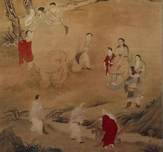 《弘历洗象图》 故宫博物院藏