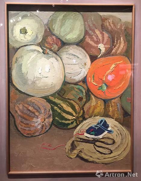 南瓜。 1972。 油彩画板。 58.5 x 43.8 厘米。 陈俊辉藏品。