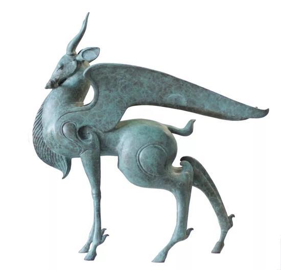 王大朋 《白泽》 32x11x33cm 青铜 2017