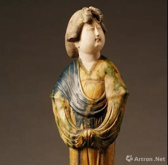 唐代女立俑,陕西历史博物馆藏