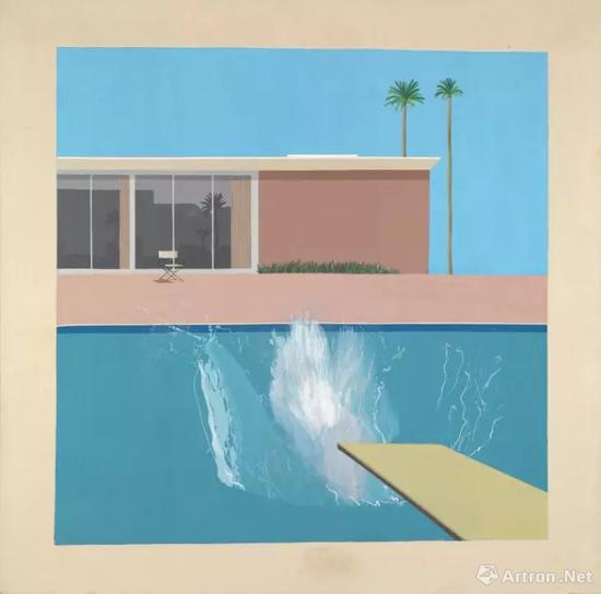大卫‧霍克尼 《大水花》(A Bigger Splash) 1967