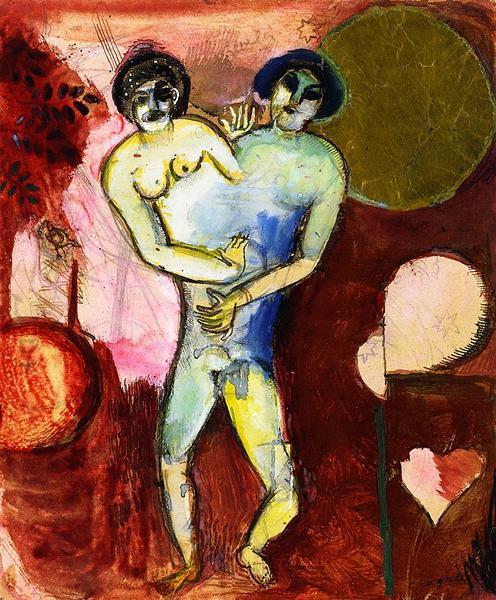 《向阿波利奈尔致敬》(Hommage à Apollinaire),马克·夏加尔,1911年