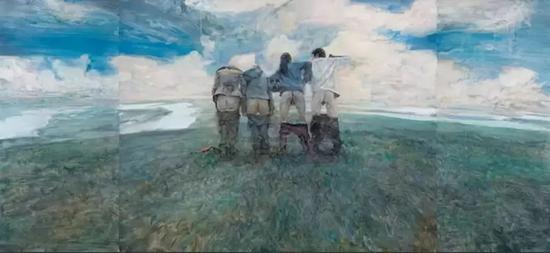 《青春》,布面油画,160×360cm,2007年作 上海泓盛2011年春拍442万元成交