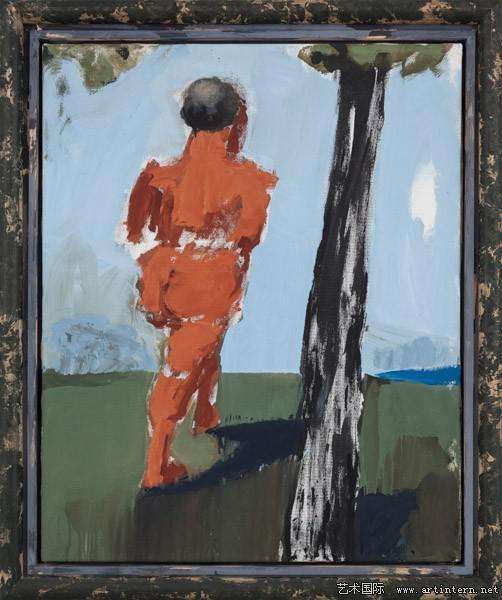 吕佩尔兹《抛弃II(亚当)》“Abkehr I (Adam)布面油画,100 x 81 cm,2008