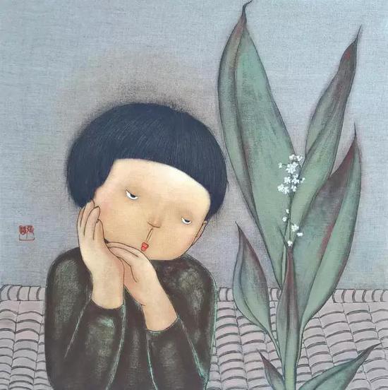 《忽又听到那首歌3》 60×60cm 布面丙烯 2016