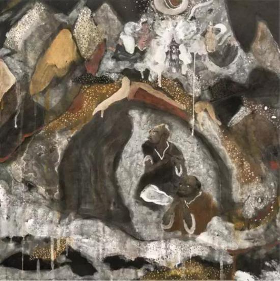 舍筏系列 -8,纸本水墨,70×70cm,2019