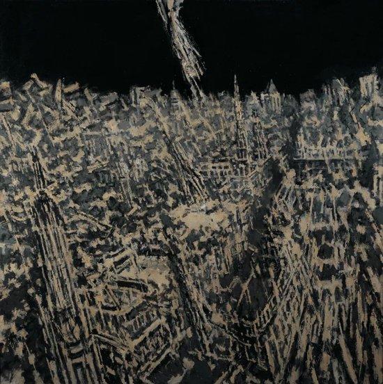 《大上海·老南京路》,布面油画,180 × 180 cm,2000