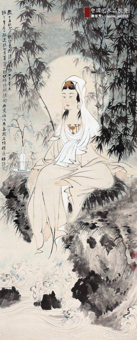 张大千 1937 水月观音