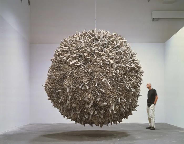 《聚合03-BJ001》，混合材料韩国桑皮纸，直径 310 cm，2003