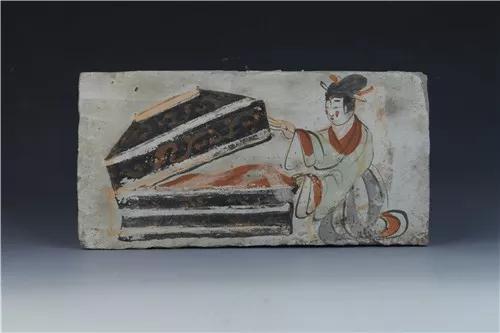 魏晋•仕女开箱图壁画砖,高台县博物馆藏