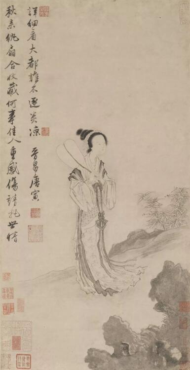 唐寅(明)《秋风纨扇图》