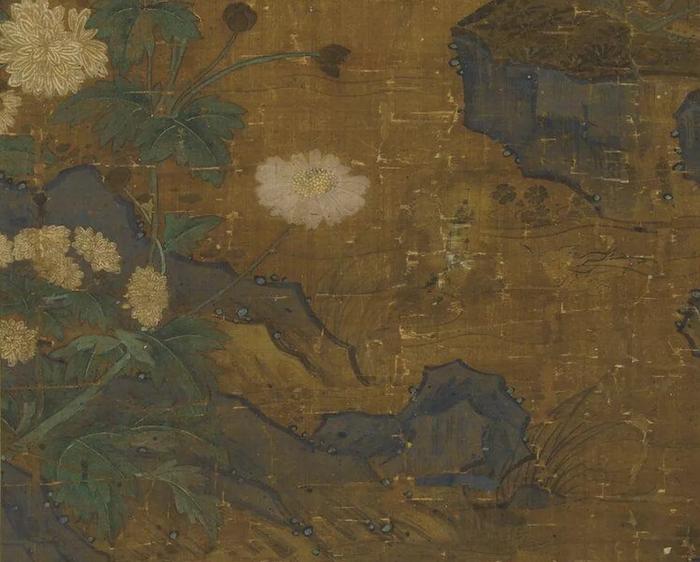 元 佚名 丛菊图(局部)