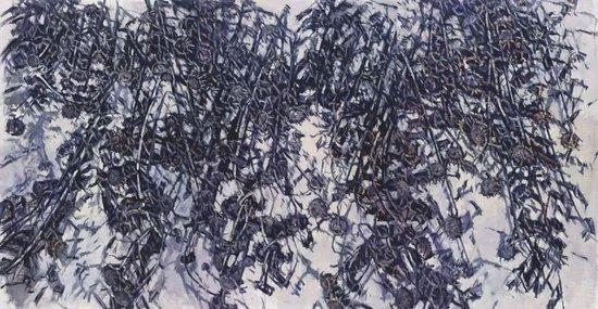 《悬葵》,布面油画,280 × 540 cm,2016
