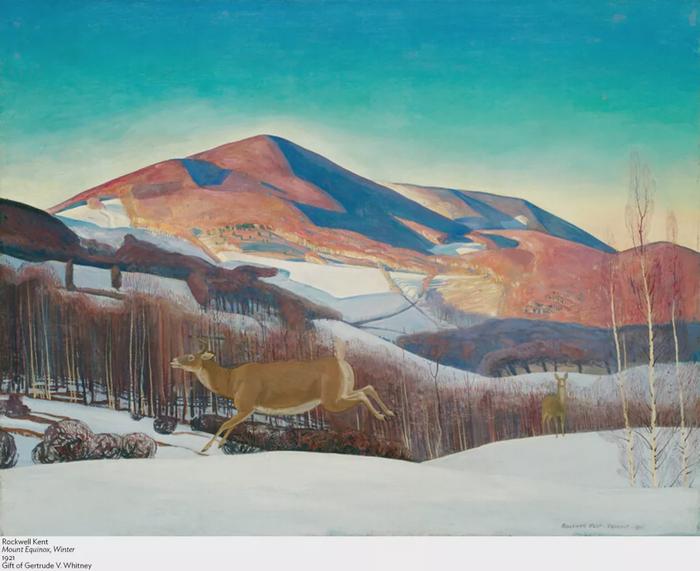 罗克韦尔·肯特,《春分山的冬天》,1921年,芝加哥艺术博物馆,馆藏编号:1923.51
