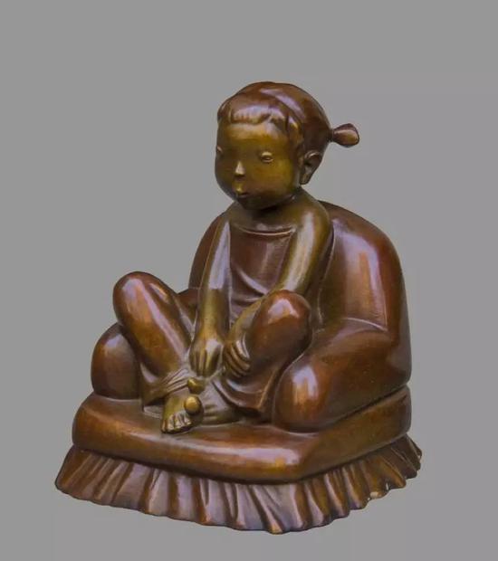 《亲亲宝贝》H18cm 青铜着色 2017