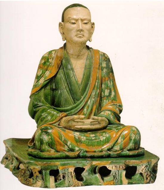 三彩罗汉塑像 辽/金 纳尔逊——阿特金斯博物馆藏